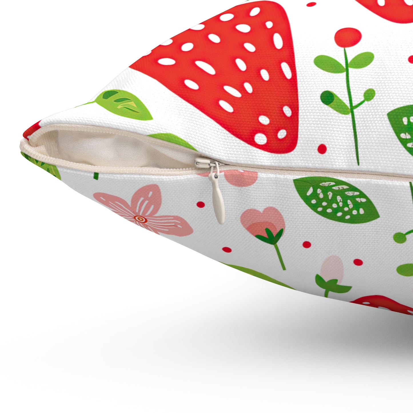 Cheerful Strawberry Print Pillow - Perfect for Home Decor & Gifts