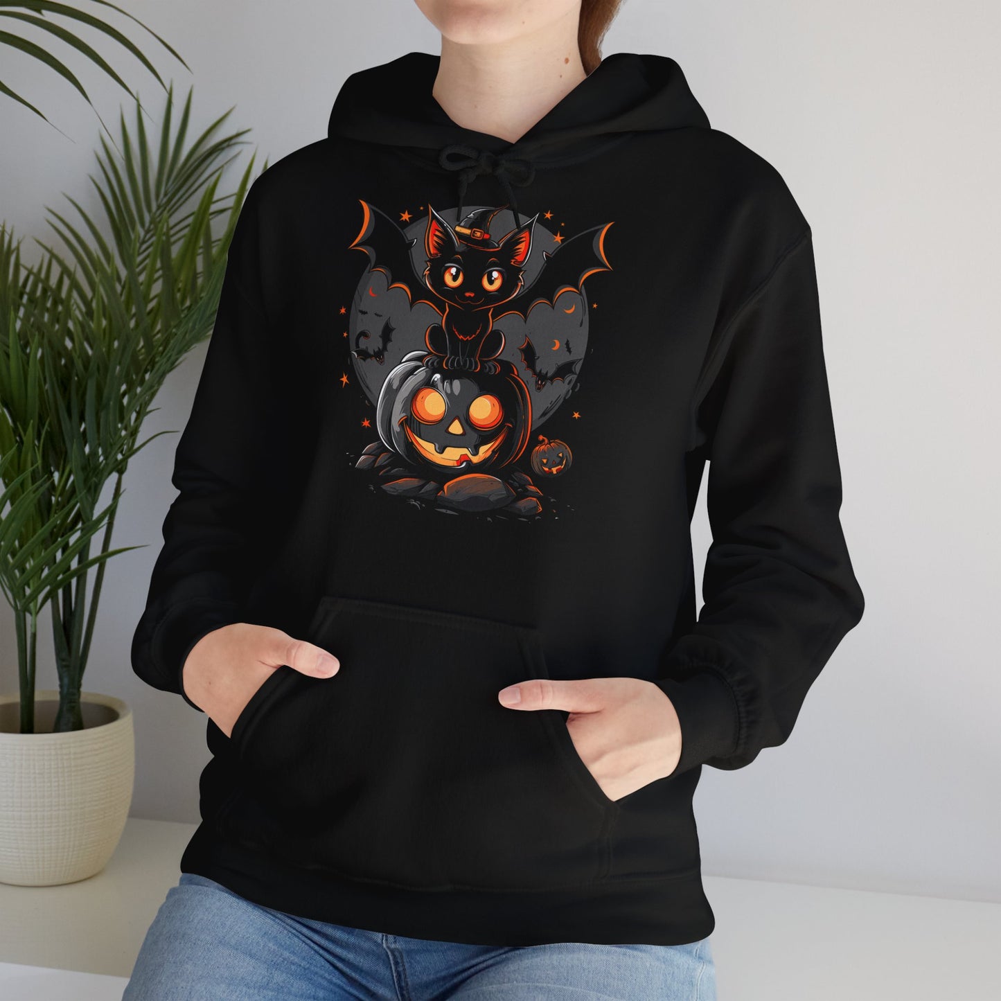 Halloween Pumpkin Unisex Hoodie – Spooky Cozy Sweatshirt for Fall Celebrations