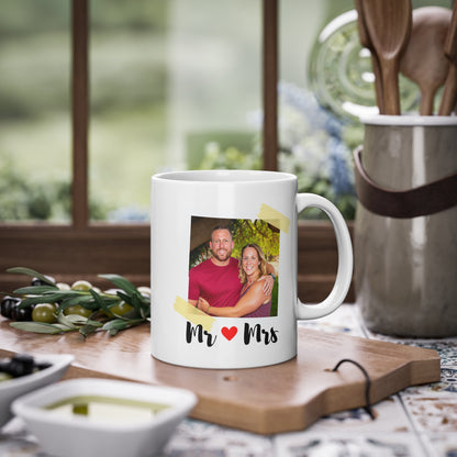 Gift mug for couple with personalized photo