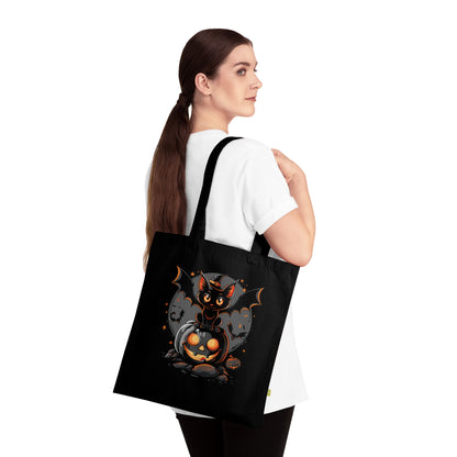 Spooky Halloween Cat Tote Bag