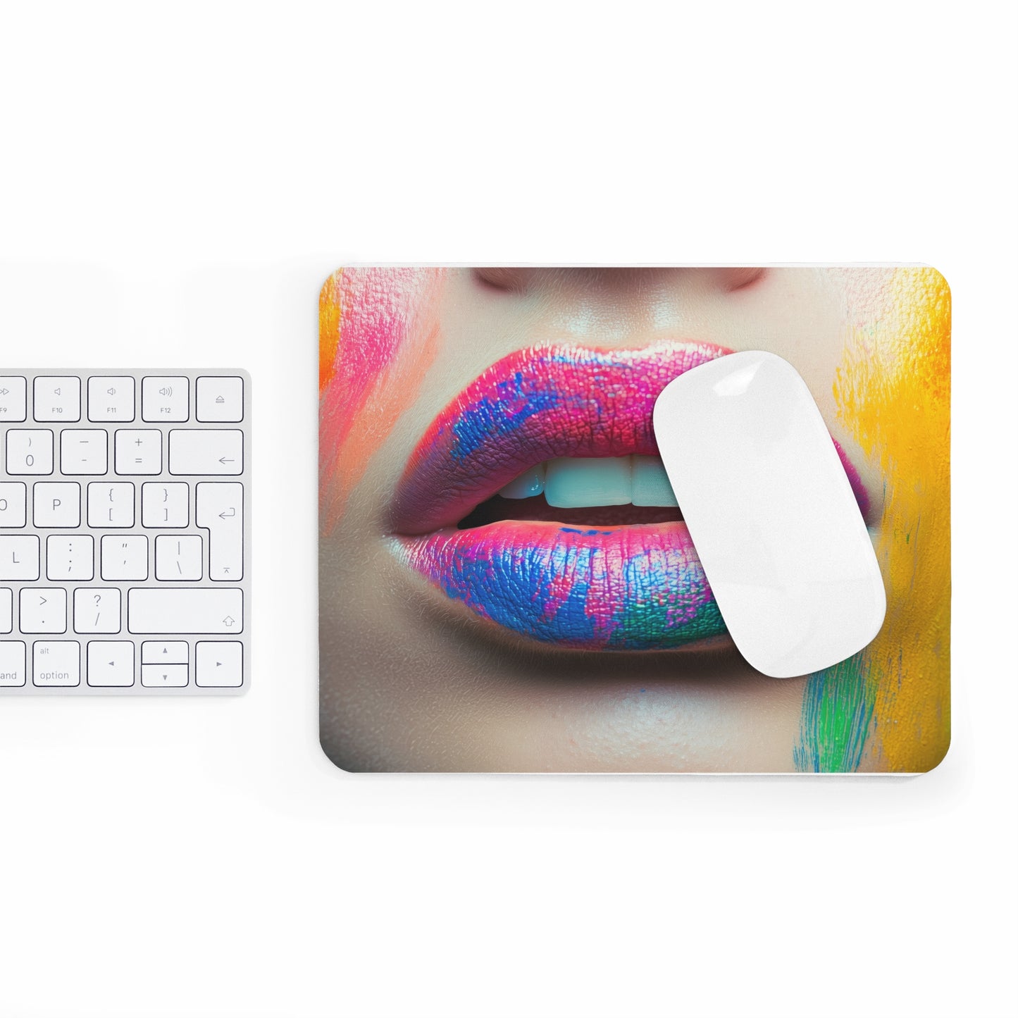 Colorful Lips Mouse Pad – Artistic Design for Creative Spaces