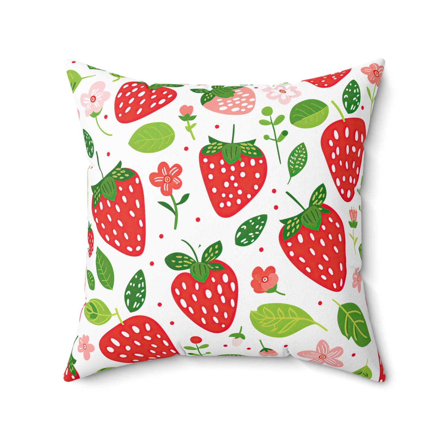 Cheerful Strawberry Print Pillow - Perfect for Home Decor & Gifts