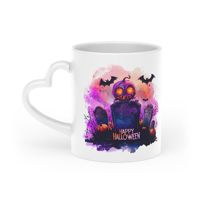 Spooky Heart-Shaped Mug for Halloween Lovers