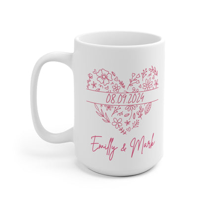 Gift mug for couples- Date & Photo