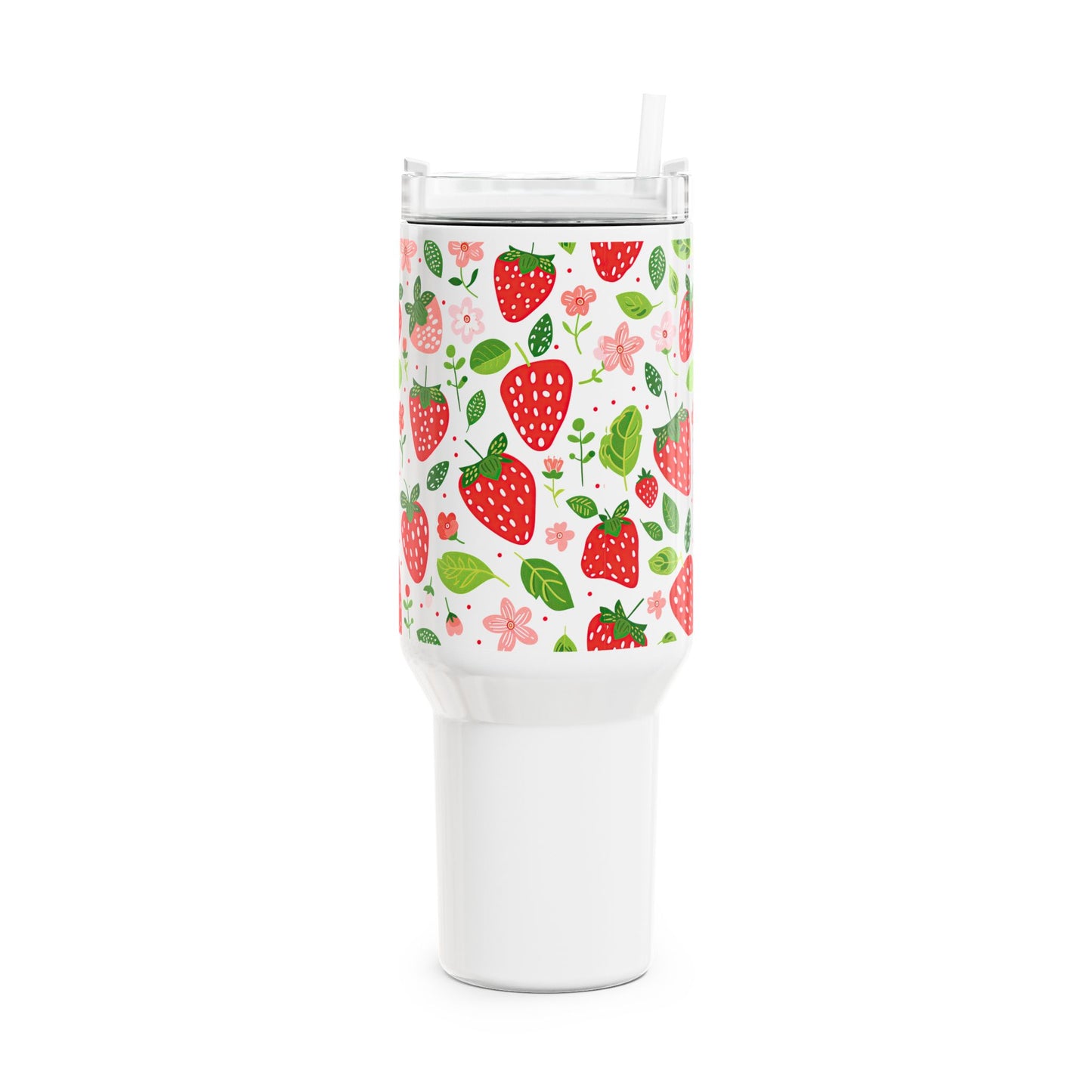 Strawberry Garden 40oz Tumbler - Cute Travel Drinkware for Summer Adventures