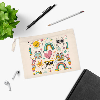 Cute Animal Printed Pencil Case - Fun & Colorful Design for Kids & Art Lovers