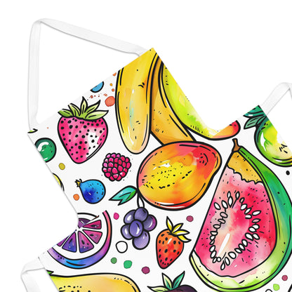 Vibrant Fruit-Themed Adult Apron for Culinary Enthusiasts