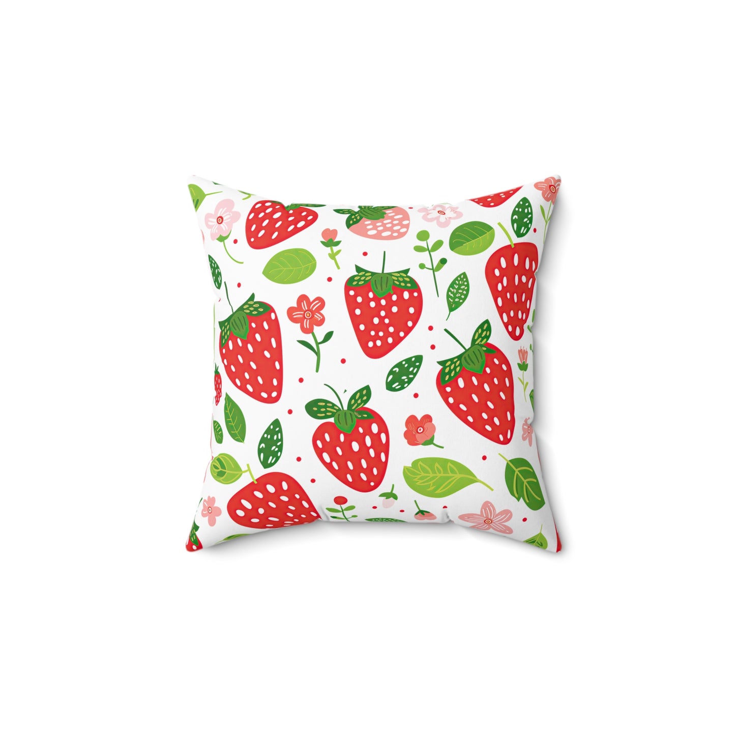 Cheerful Strawberry Print Pillow - Perfect for Home Decor & Gifts