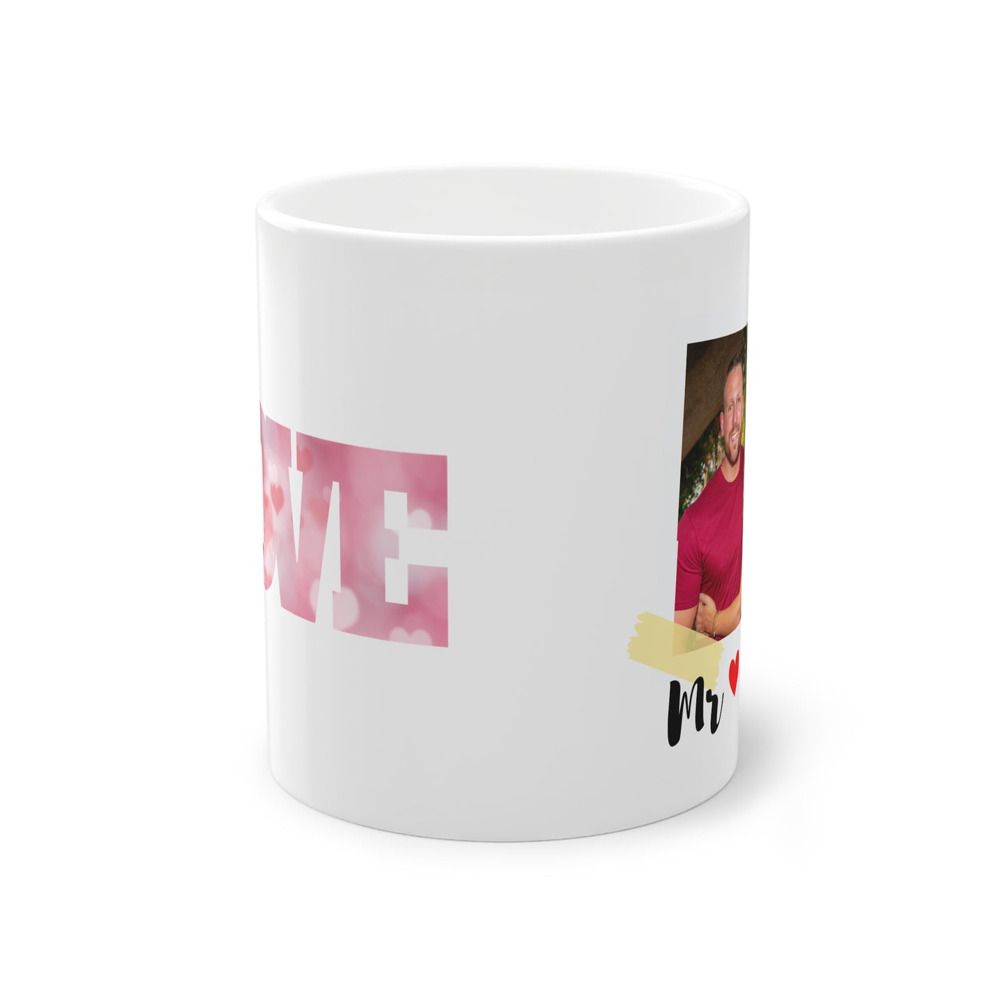 Gift mug for couple with personalized photo