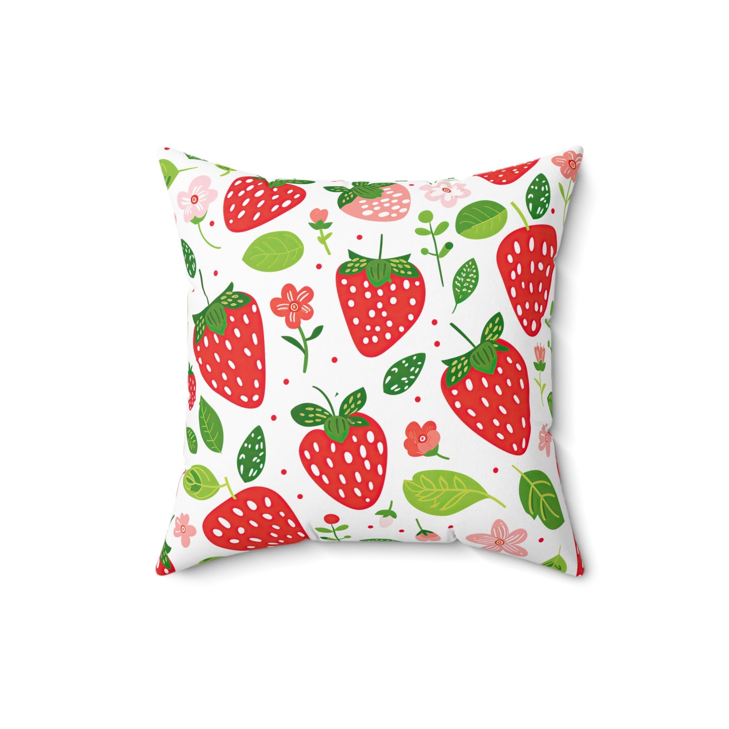 Cheerful Strawberry Print Pillow - Perfect for Home Decor & Gifts