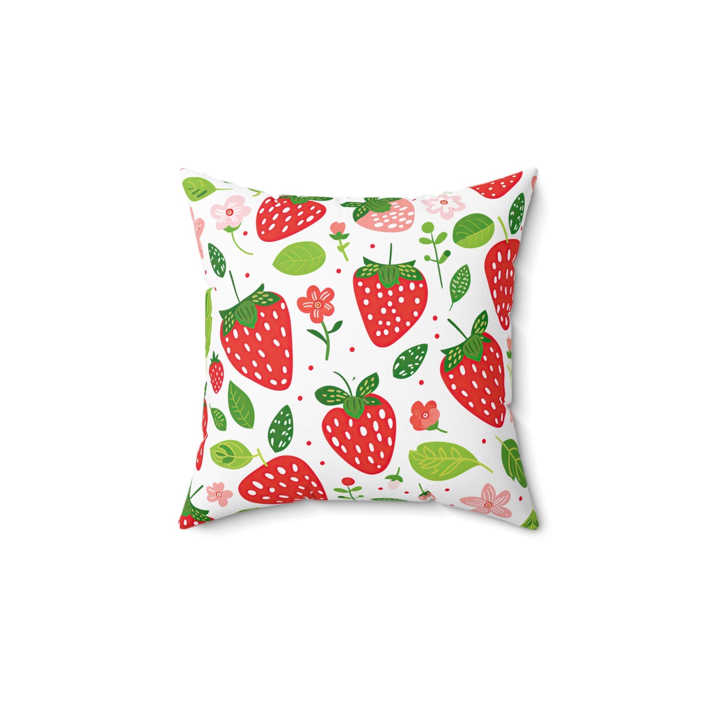 Cheerful Strawberry Print Pillow - Perfect for Home Decor & Gifts