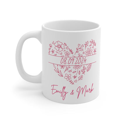 Gift mug for couples- Date & Photo