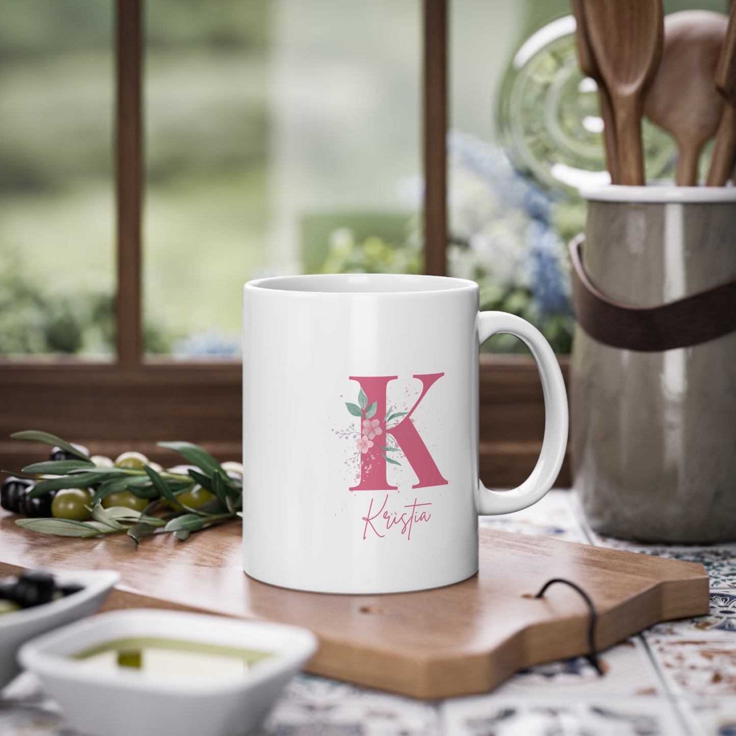 Gift mug name with Big Initial letter