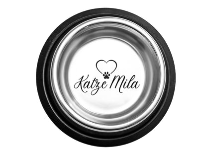 Pet Stainless Steel Bowl with rubber base ring