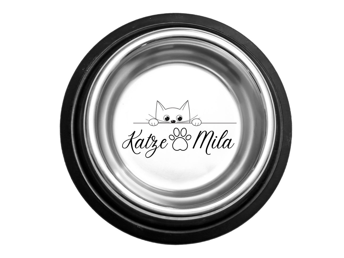 Pet Stainless Steel Bowl with rubber base ring