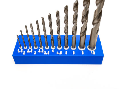 Magnetic Drill Bit Wall Holder – Organized by Size | 3D Printed in Various Colors (Drill bits are not included)