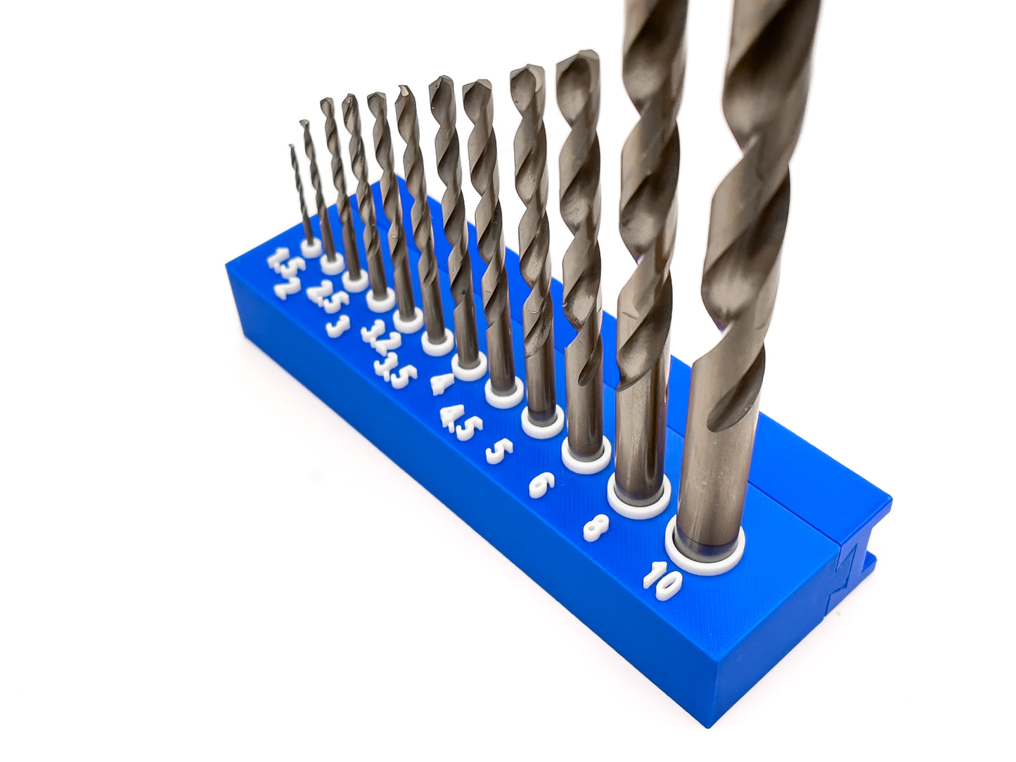 Magnetic Drill Bit Wall Holder – Organized by Size | 3D Printed in Various Colors (Drill bits are not included)