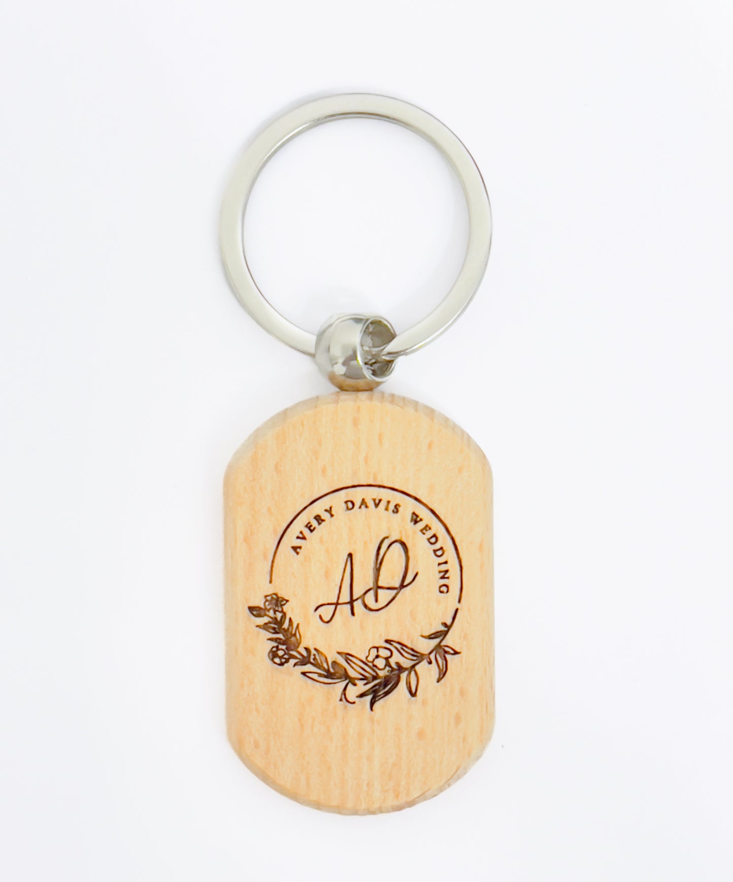 Personalized Engraved wooden keychain