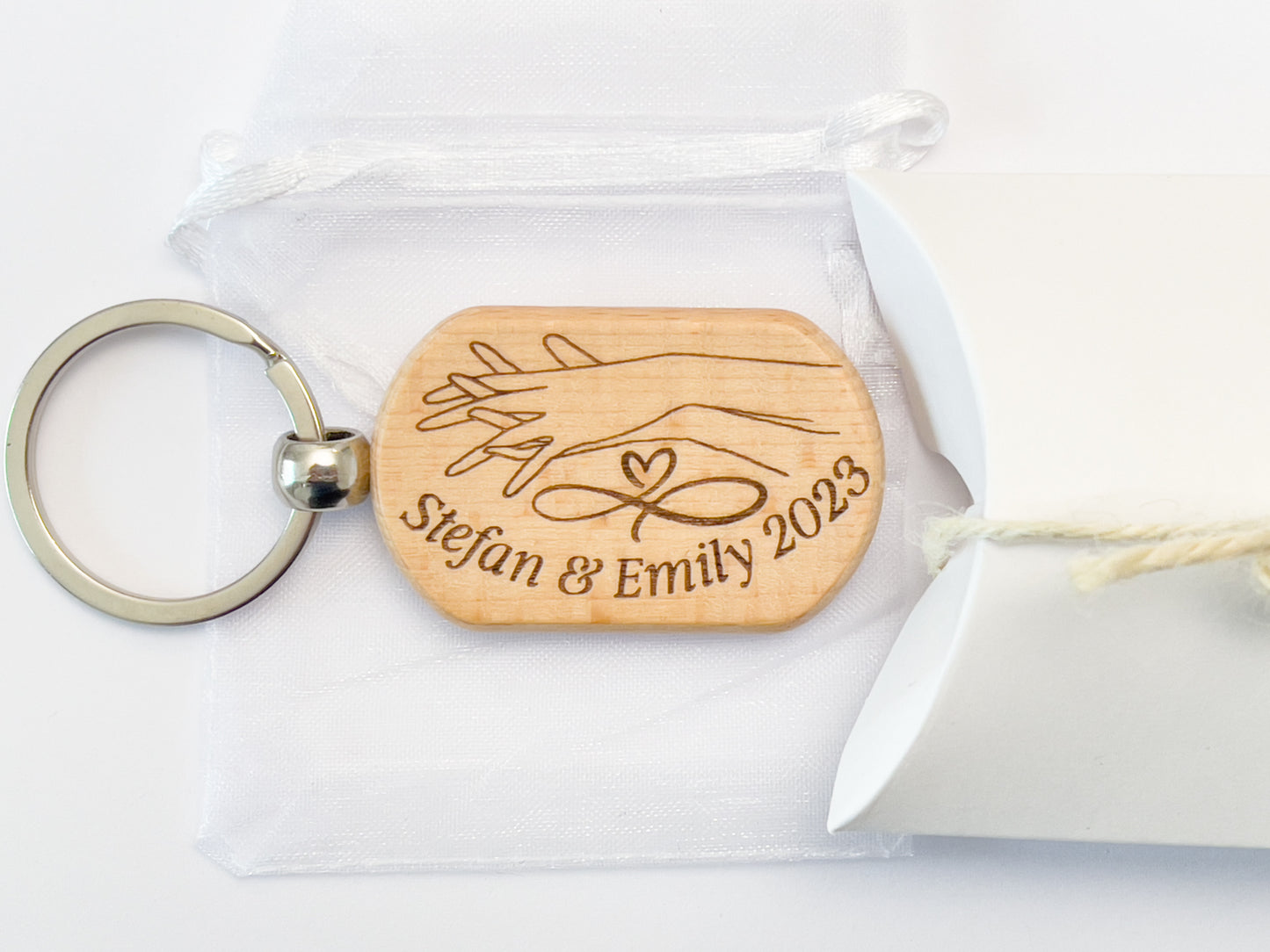 Personalized Engraved wooden keychain