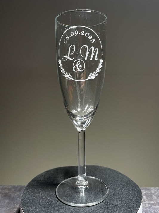 Personalized wine- champagne glass