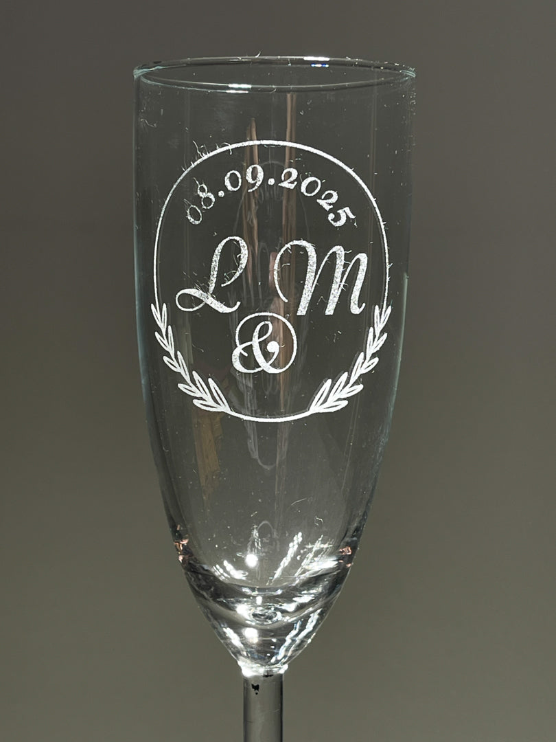 Personalized wine- champagne glass