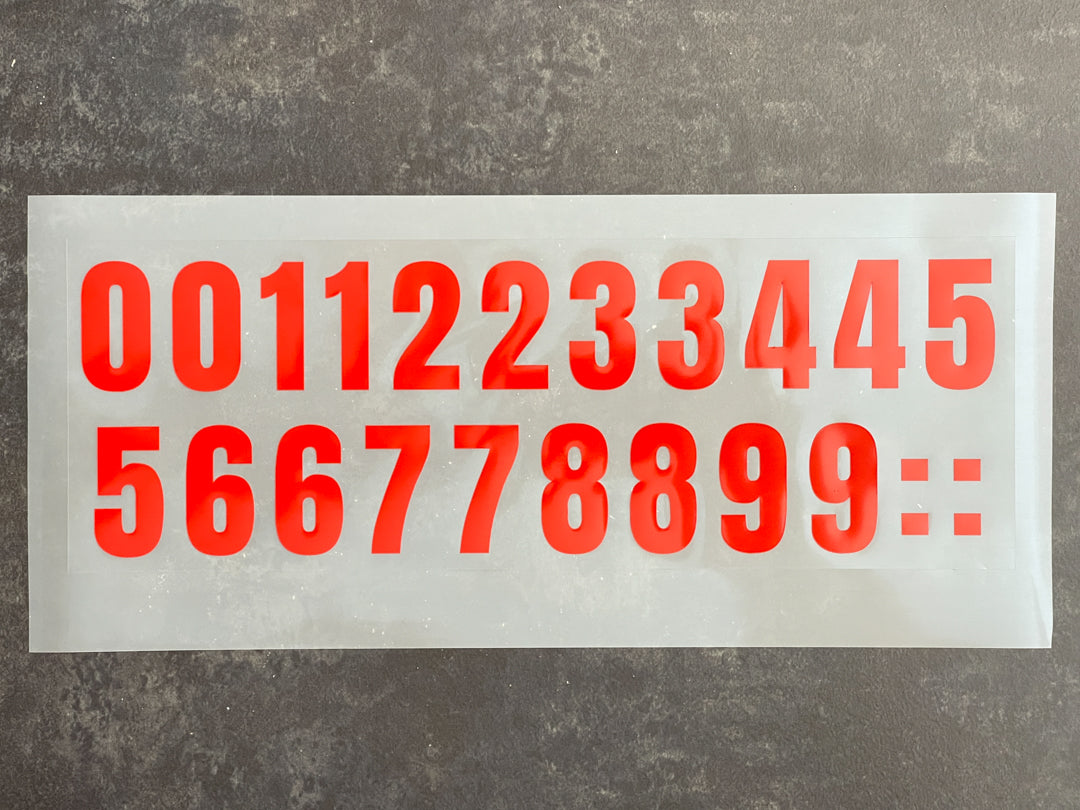 Set of 20 Numbers Decals Self-Adhesive Vinyl- Telephone number / Windows / Doors