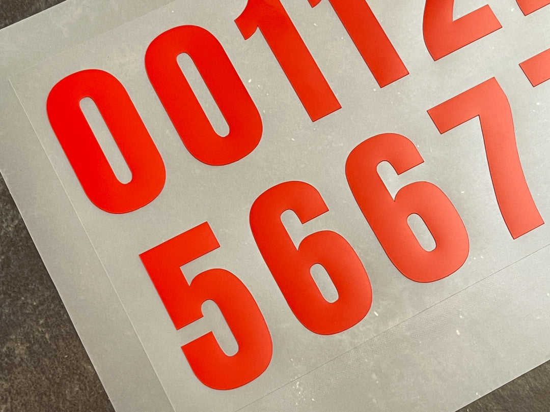 Set of 20 Numbers Decals Self-Adhesive Vinyl- Telephone number / Windows / Doors