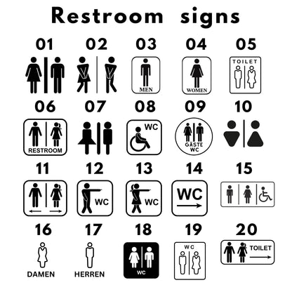 Toilet Sign - WC Door Symbol