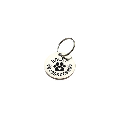 Pet tag ID with personalized name from stainless steel