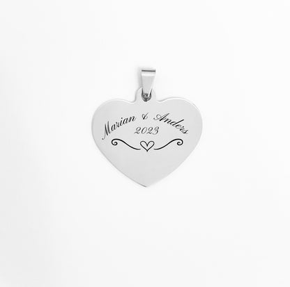 Personalized Engraved necklaces heart