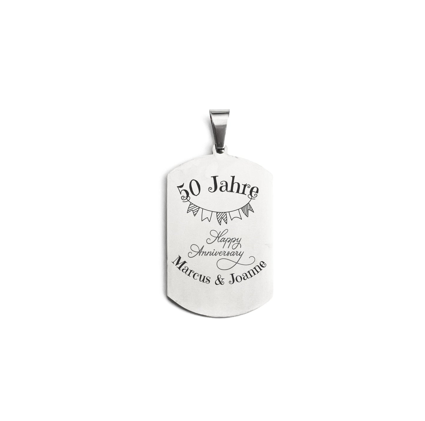 Personalized Engraved stainless steel pendant