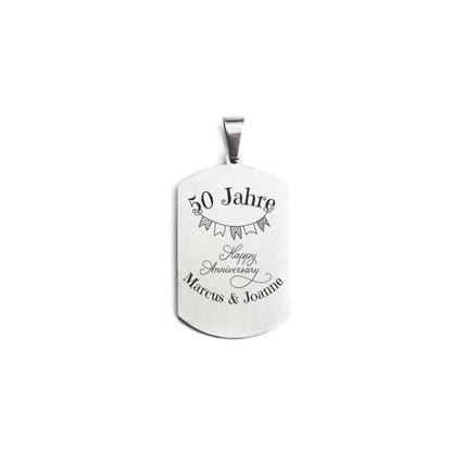 Personalized Engraved stainless steel pendant