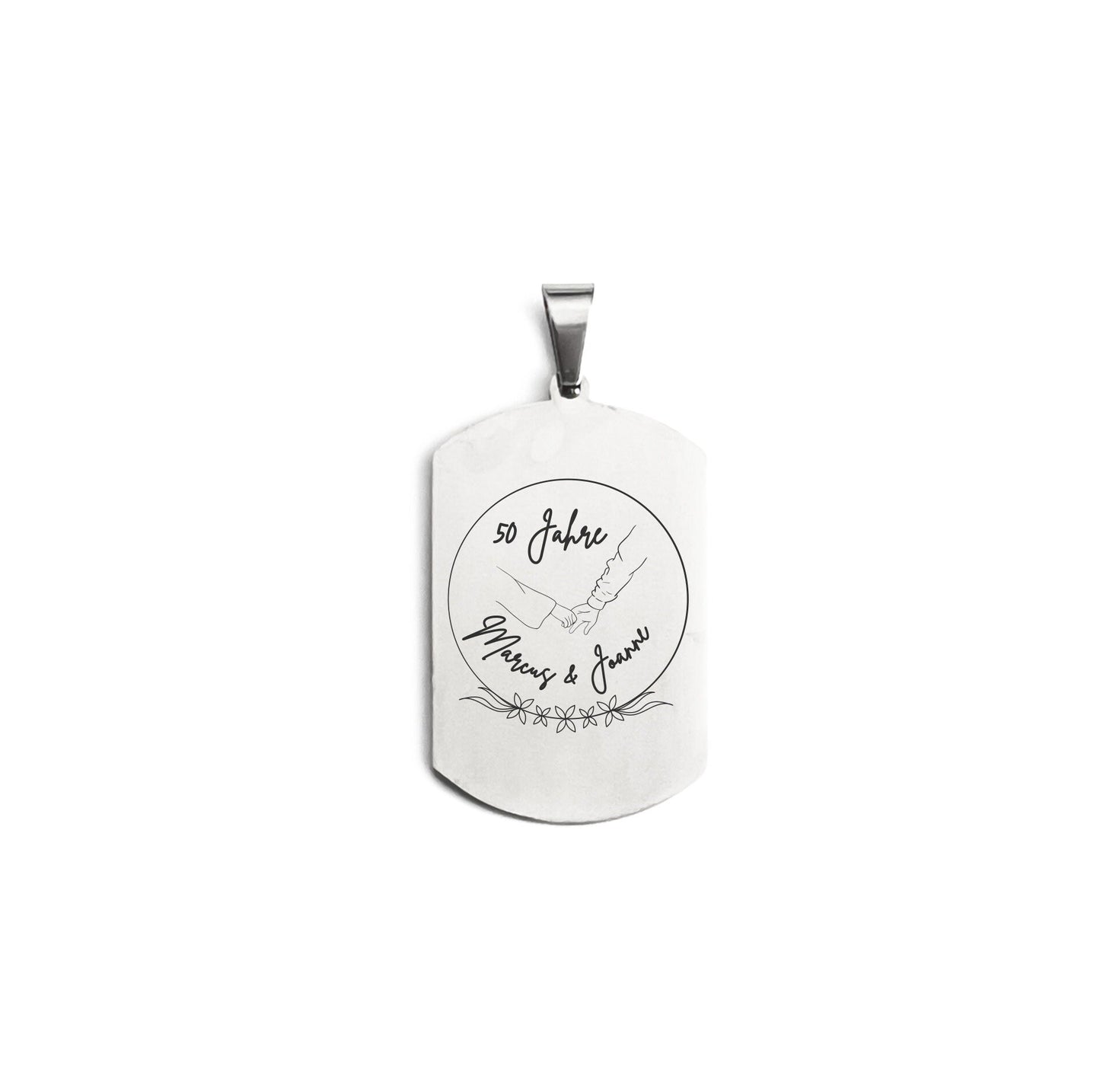 Personalized Engraved stainless steel pendant