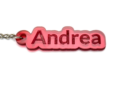 Personalized name acrylic keychain