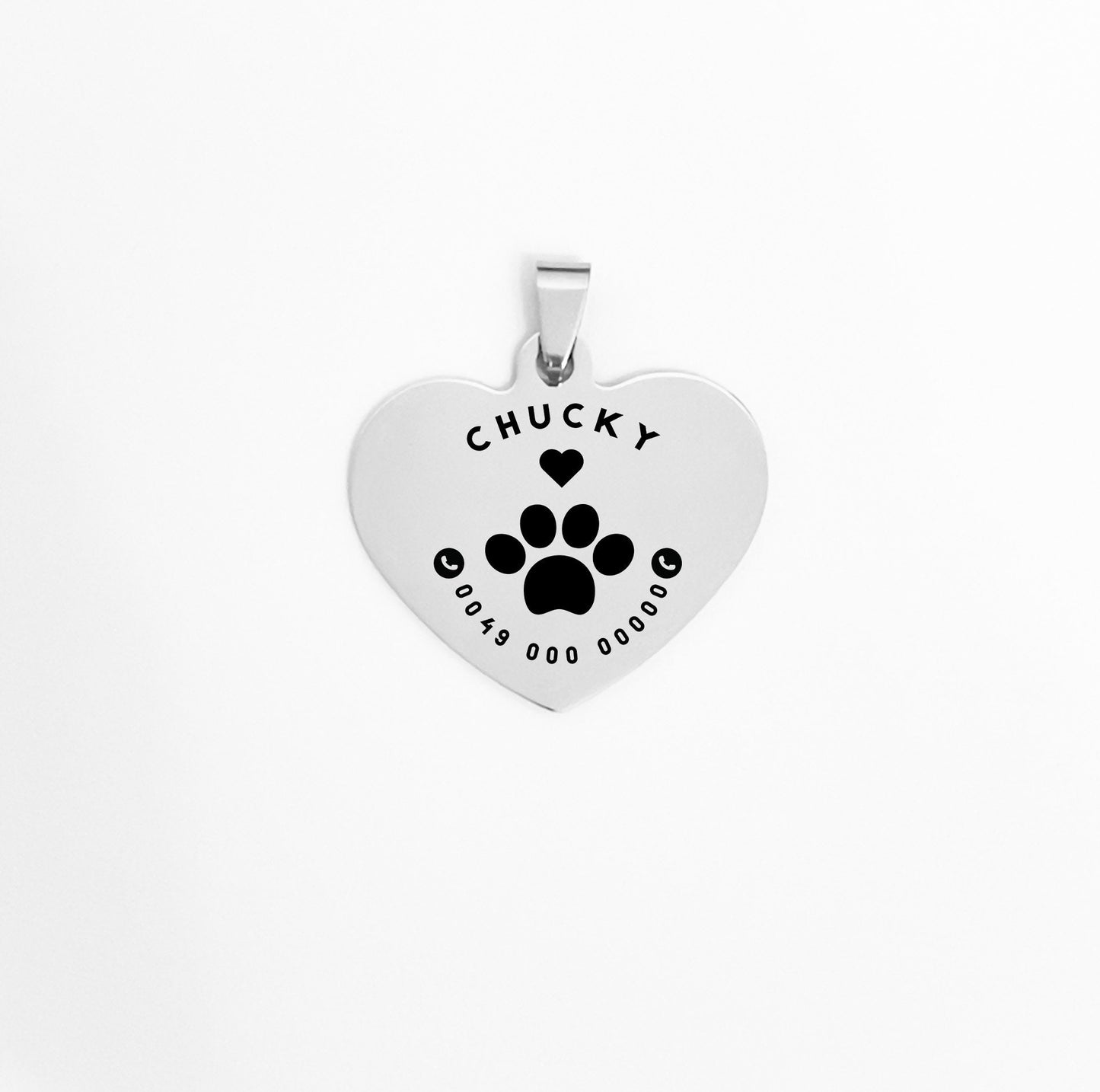 Pet heart tag personalized