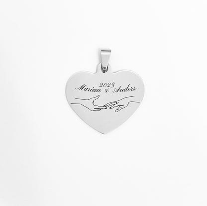 Personalized Engraved necklaces heart