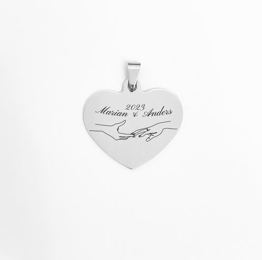 Personalized Engraved necklaces heart