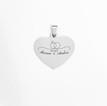 Personalized Engraved necklaces heart