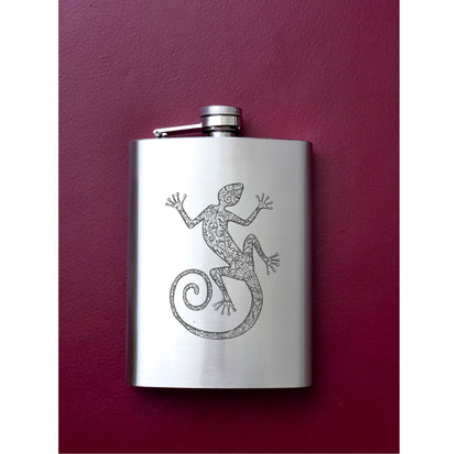 Personalized engraved whiskey flask bottle