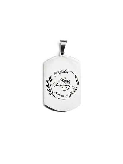 Personalized Engraved stainless steel pendant