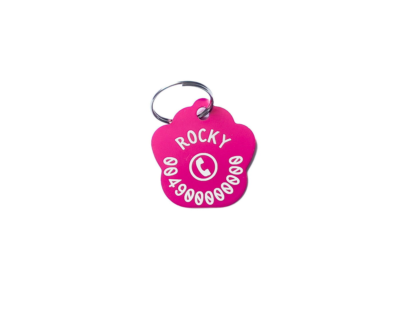 Pet tag ID personalized from aluminium