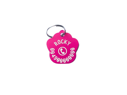 Pet tag ID personalized from aluminium