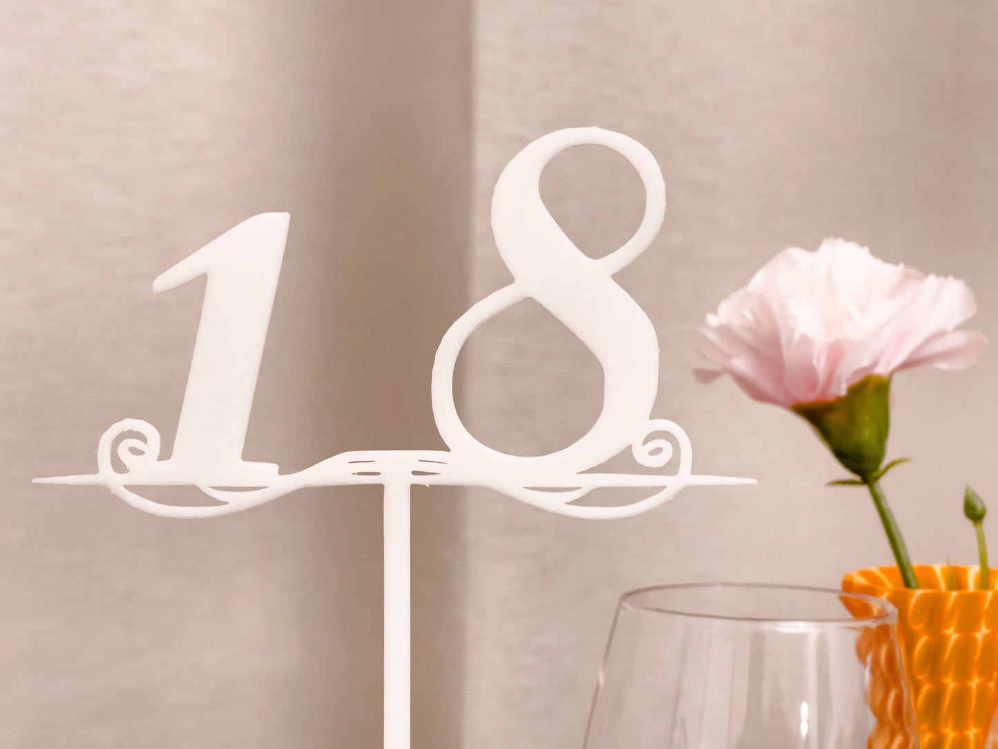 Table stands with numbers for wedding table