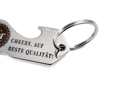 Personalized shopping chip bottle opener