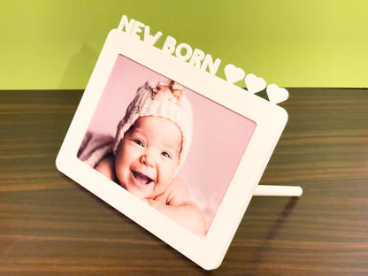 Photo frame for desk and wall- New born baby, photo size 10cm.x15cm.