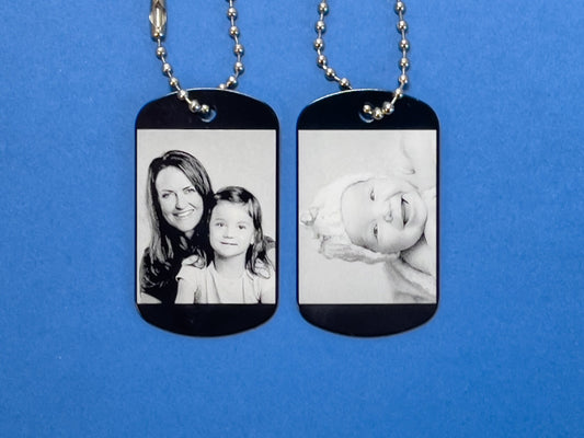 Photo personalized Keychain aluminium tag