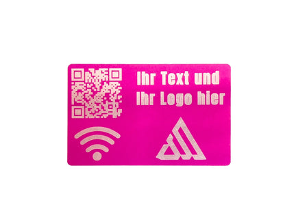 Wifi network login QR code with magnetic tape