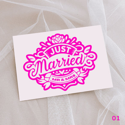 Just Married - Wedding- Decal / Car Sticker