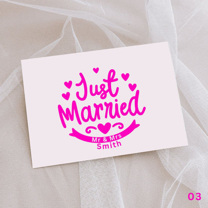 Just Married - Wedding- Decal / Car Sticker