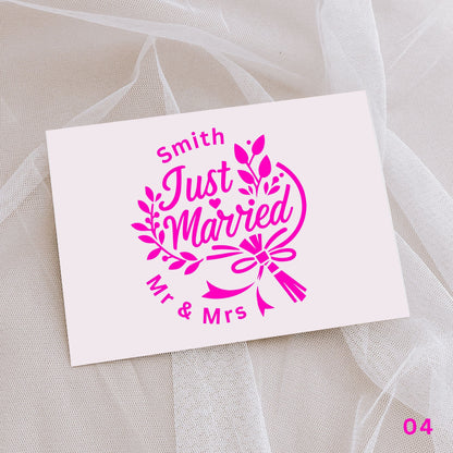 Just Married - Wedding- Decal / Car Sticker